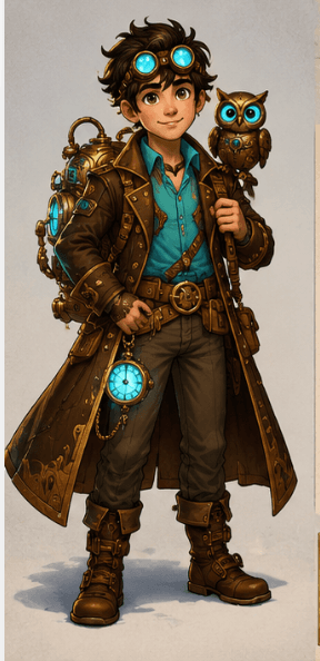 Pip Chronos with mechanical owl